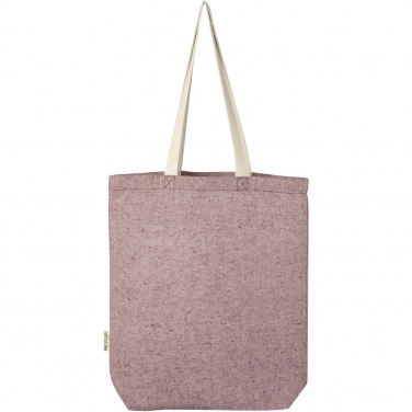 Logo trade promotional gifts picture of: Pheebs 150 g/m² recycled cotton tote bag with front pocket 9L