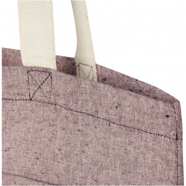 Logotrade promotional gift image of: Pheebs 150 g/m² recycled cotton tote bag with front pocket 9L