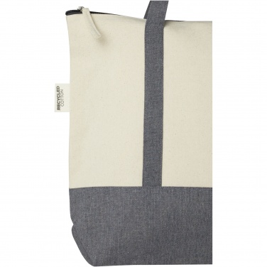 Logotrade corporate gift picture of: Repose 320 g/m² recycled cotton zippered tote bag 10L