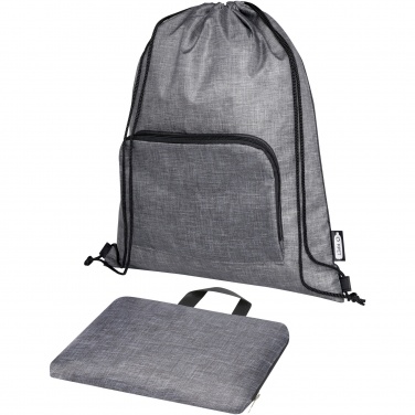 Logo trade promotional gift photo of: Ash recycled foldable drawstring bag 7L