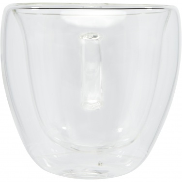 Logotrade corporate gift picture of: Manti 2-piece 100 ml double-wall glass cup with bamboo coaster 