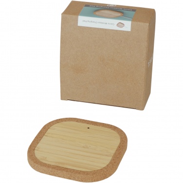 Logo trade promotional merchandise photo of: Cerris 15W cork wireless charging pad