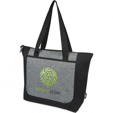 Logotrade corporate gift image of: Reclaim GRS recycled two-tone zippered tote bag 15L