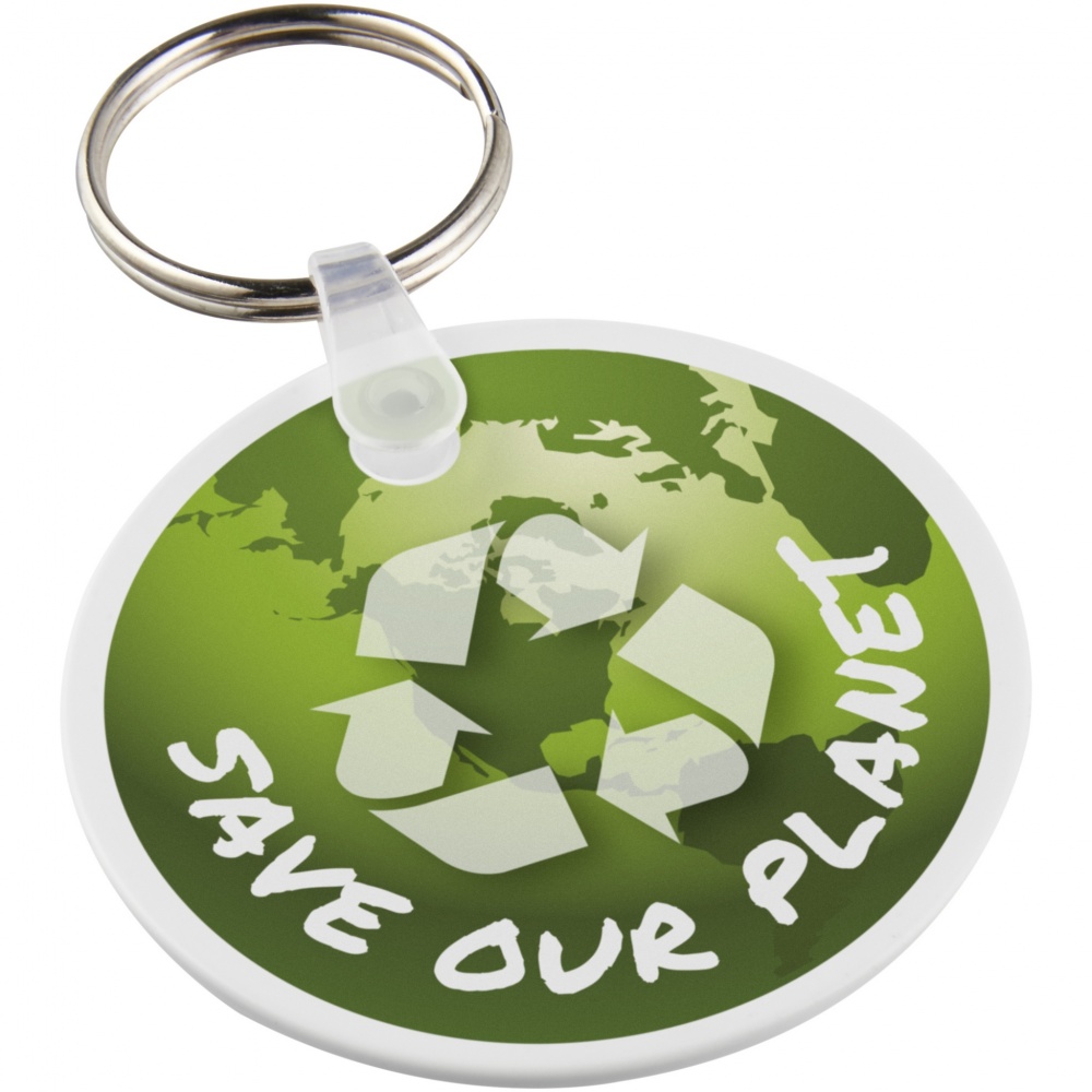 Logotrade advertising product picture of: Tait circle-shaped recycled keychain