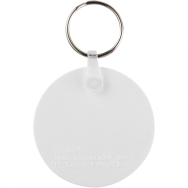 Logo trade promotional merchandise photo of: Tait circle-shaped recycled keychain