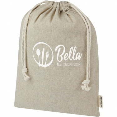 Logo trade promotional merchandise picture of: Pheebs 150 g/m² GRS recycled cotton gift bag large 4L
