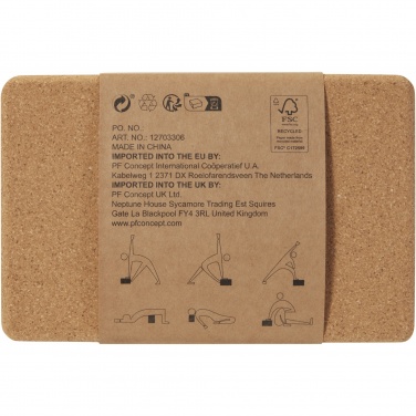 Logotrade advertising product image of: Trikona cork yoga brick