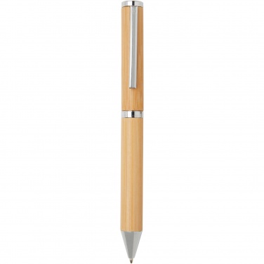 Logo trade promotional products picture of: Apolys bamboo ballpoint and rollerball pen gift set 
