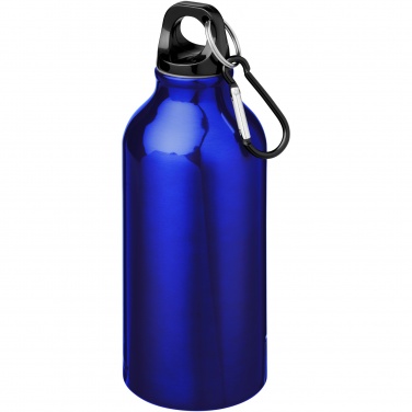 Logotrade advertising product picture of: Oregon 400 ml RCS certified recycled aluminium water bottle with carabiner