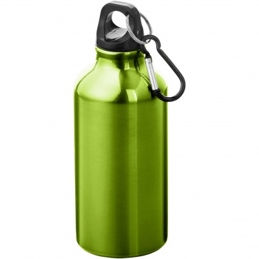 Logotrade advertising product picture of: Oregon 400 ml RCS certified recycled aluminium water bottle with carabiner