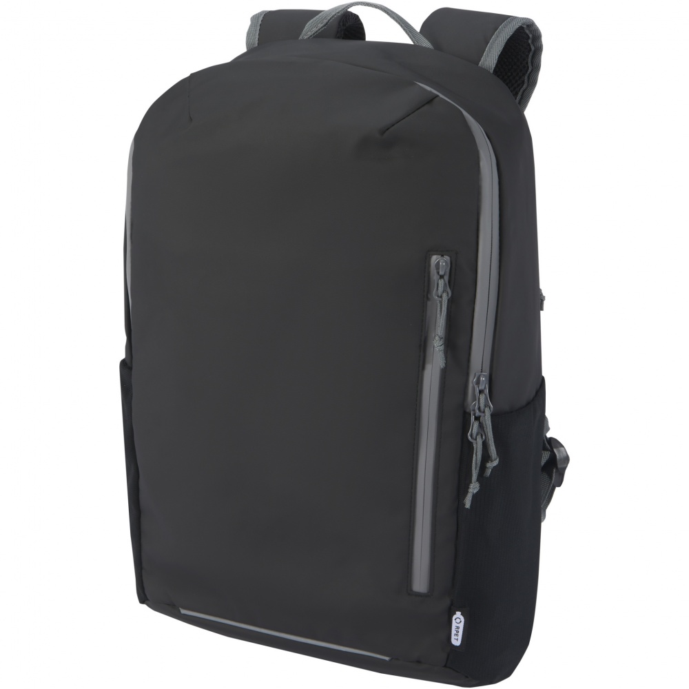 Logo trade promotional items image of: Aqua 15" GRS recycled water resistant laptop backpack 21L