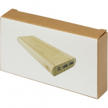Logo trade promotional gifts picture of: Tulda 10.000 mAh bamboo power bank