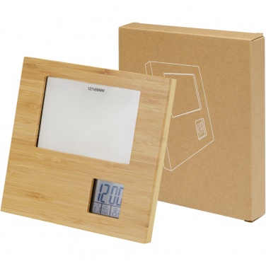 Logotrade promotional product image of: Sasa bamboo photo frame with thermometer