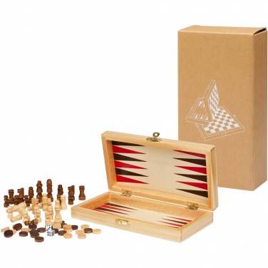 Logo trade promotional giveaways picture of: Mugo 3-in-1 wooden game set