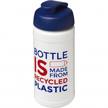Logo trade business gifts image of: Baseline 500 ml recycled sport bottle with flip lid