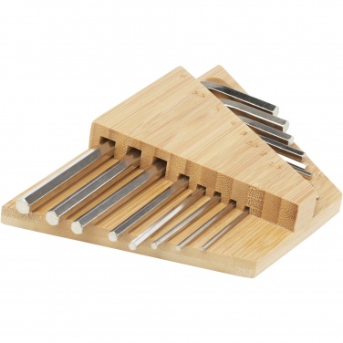 Logo trade advertising products image of: Allen bamboo hex key tool set