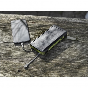 Logo trade promotional items picture of: Soldy 10.000 mAh RCS recycled plastic solar dynamo power bank 