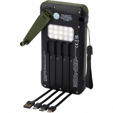 Logo trade business gift photo of: Soldy 10.000 mAh RCS recycled plastic solar dynamo power bank 