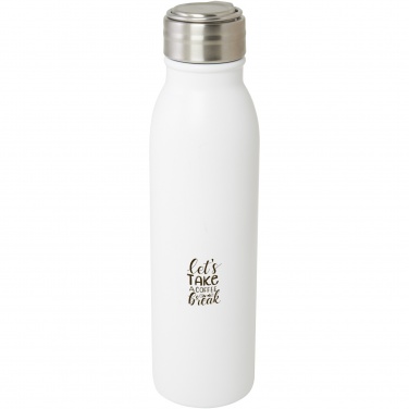 Logotrade advertising product picture of: Harper 700 ml RCS certified stainless steel water bottle with metal loop
