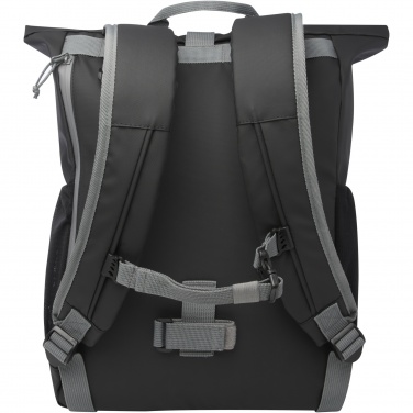 Logo trade promotional merchandise image of: Aqua 15" GRS recycled water resistant roll-top bike bag 20L