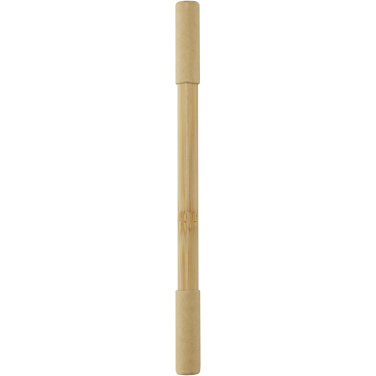 Logo trade promotional gifts picture of: Samambu bamboo duo pen