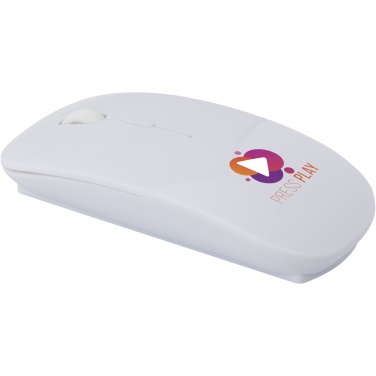 Logo trade promotional merchandise photo of: Menlo RCS recycled plastic wireless mouse 
