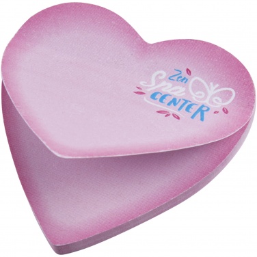 Logo trade advertising product photo of: Sticky-Mate® heart-shaped recycled sticky notes
