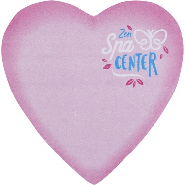 Logo trade promotional merchandise picture of: Sticky-Mate® heart-shaped recycled sticky notes