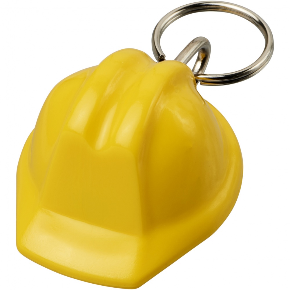 Logo trade promotional merchandise picture of: Kolt hard hat-shaped recycled keychain