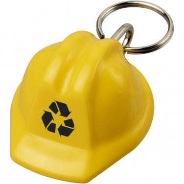 Logotrade promotional item image of: Kolt hard hat-shaped recycled keychain