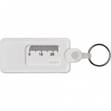 Logo trade advertising product photo of: Kym recycled tyre tread check keychain