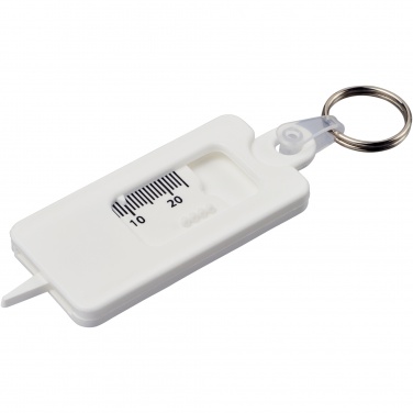 Logo trade corporate gifts picture of: Kym recycled tyre tread check keychain