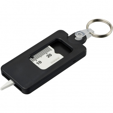 Logo trade promotional gifts picture of: Kym recycled tyre tread check keychain