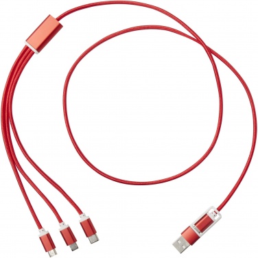 Logotrade promotional items photo of: Versatile 5-1 recycled aluminium charging cable