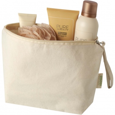 Logo trade promotional merchandise picture of: Orissa 180 g/m² organic large accessory pouch 3L