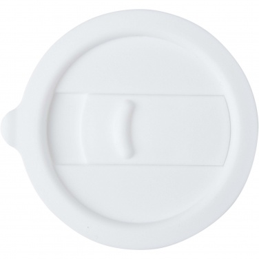 Logo trade promotional products image of: Java 330 ml ceramic tumbler with silicone wrap and plastic lid