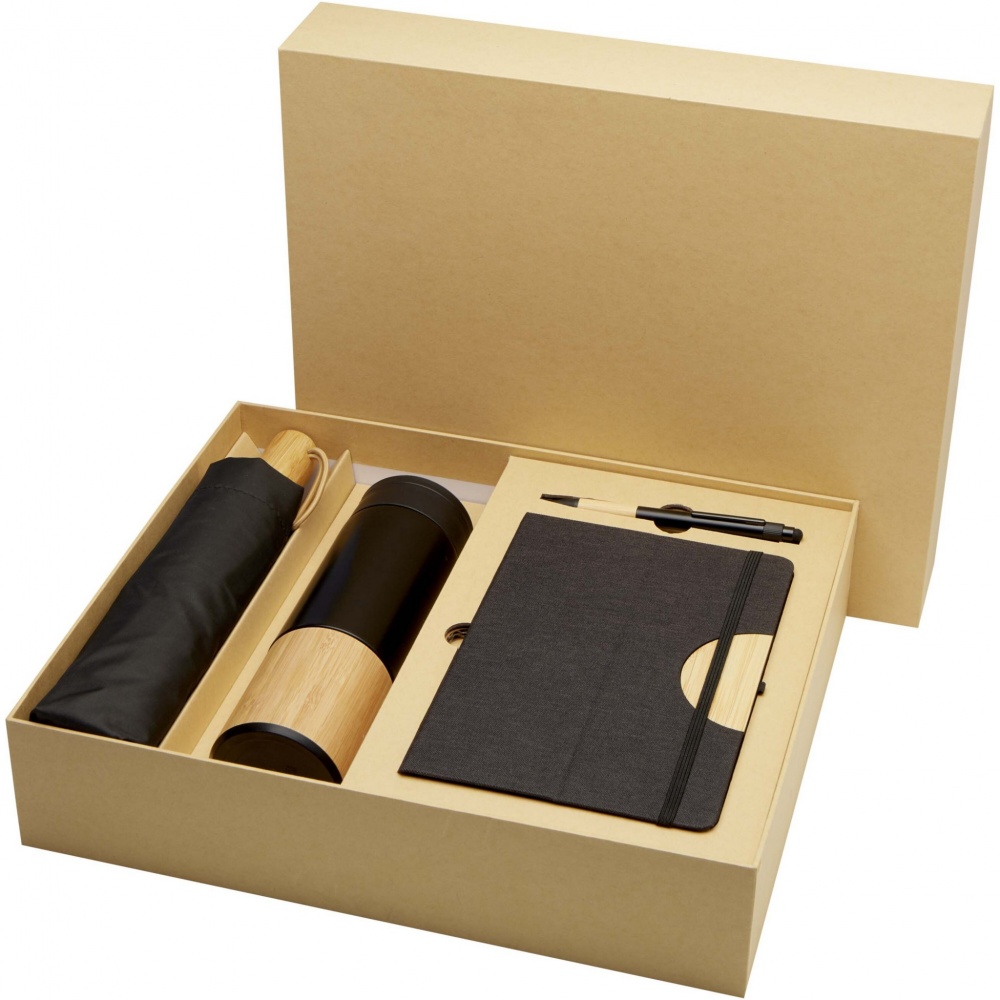 Logo trade promotional giveaways picture of: Carmen A5 hard cover notebook and ballpoint pen gift set