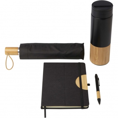 Logo trade promotional merchandise photo of: Carmen A5 hard cover notebook and ballpoint pen gift set