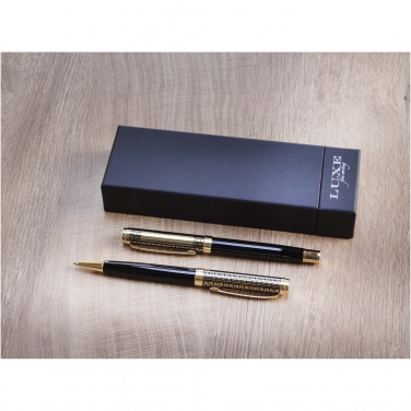 Logo trade promotional merchandise picture of: Legato ballpoint and rollerball pen set