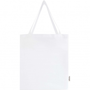 Logo trade promotional gift photo of: Madras 140 g/m² GRS recycled cotton gusset tote bag