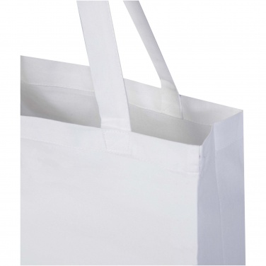 Logo trade promotional merchandise picture of: Madras 140 g/m² GRS recycled cotton gusset tote bag