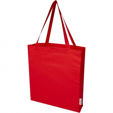 Logotrade promotional giveaway picture of: Madras 140 g/m² GRS recycled cotton gusset tote bag