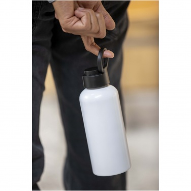 Logotrade promotional giveaway image of: Trinity 600 ml RCS certified recycled aluminium water bottle with RPET lid