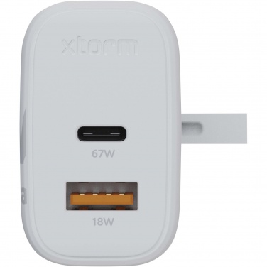 Logo trade promotional gifts picture of: Xtorm XEC067G GaN² Ultra 67W wall charger - UK plug