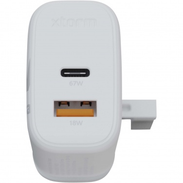 Logo trade corporate gift photo of: Xtorm XEC067G GaN² Ultra 67W wall charger - UK plug
