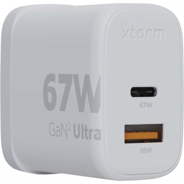 Logo trade promotional gifts picture of: Xtorm XEC067G GaN² Ultra 67W wall charger - UK plug