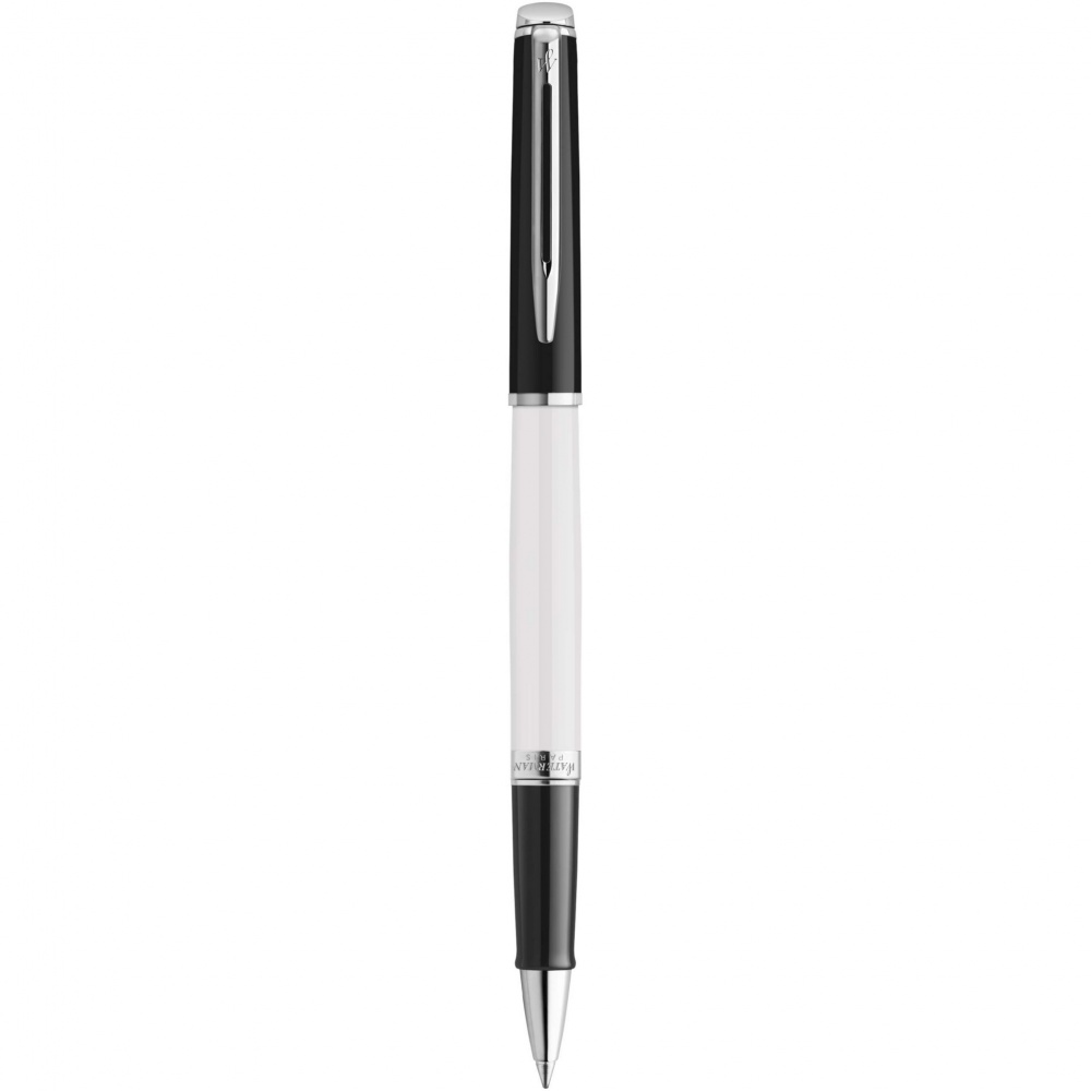 Logotrade promotional merchandise photo of: Hemisphere colour blocking rollerball pen with palladium trim