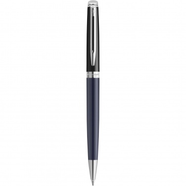 Logo trade advertising products image of: Hemisphere colour blocking ballpoint pen with palladium trim