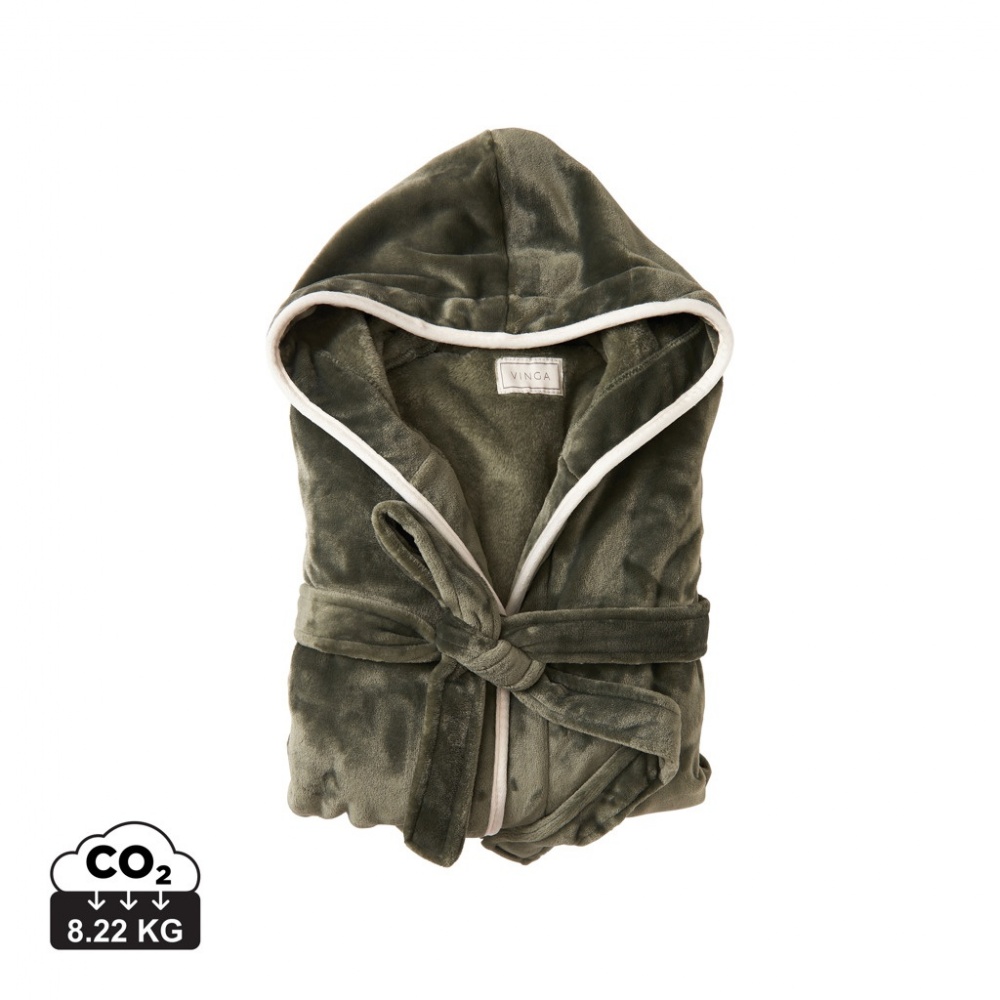 Logo trade advertising products picture of: VINGA Louis luxury plush RPET robe size L-XL