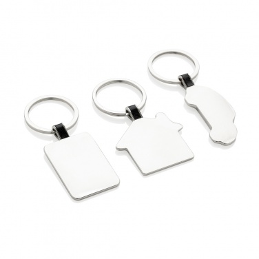Logo trade corporate gifts picture of: RCS recycled zinc alloy car keyring